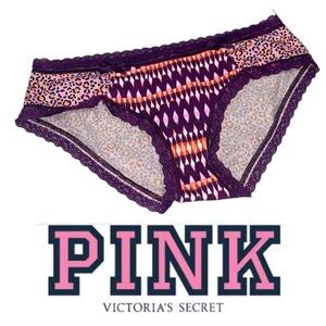 PINK Victoria's Secret Purple Patterned Bottoms Panties Underwear P116 XS